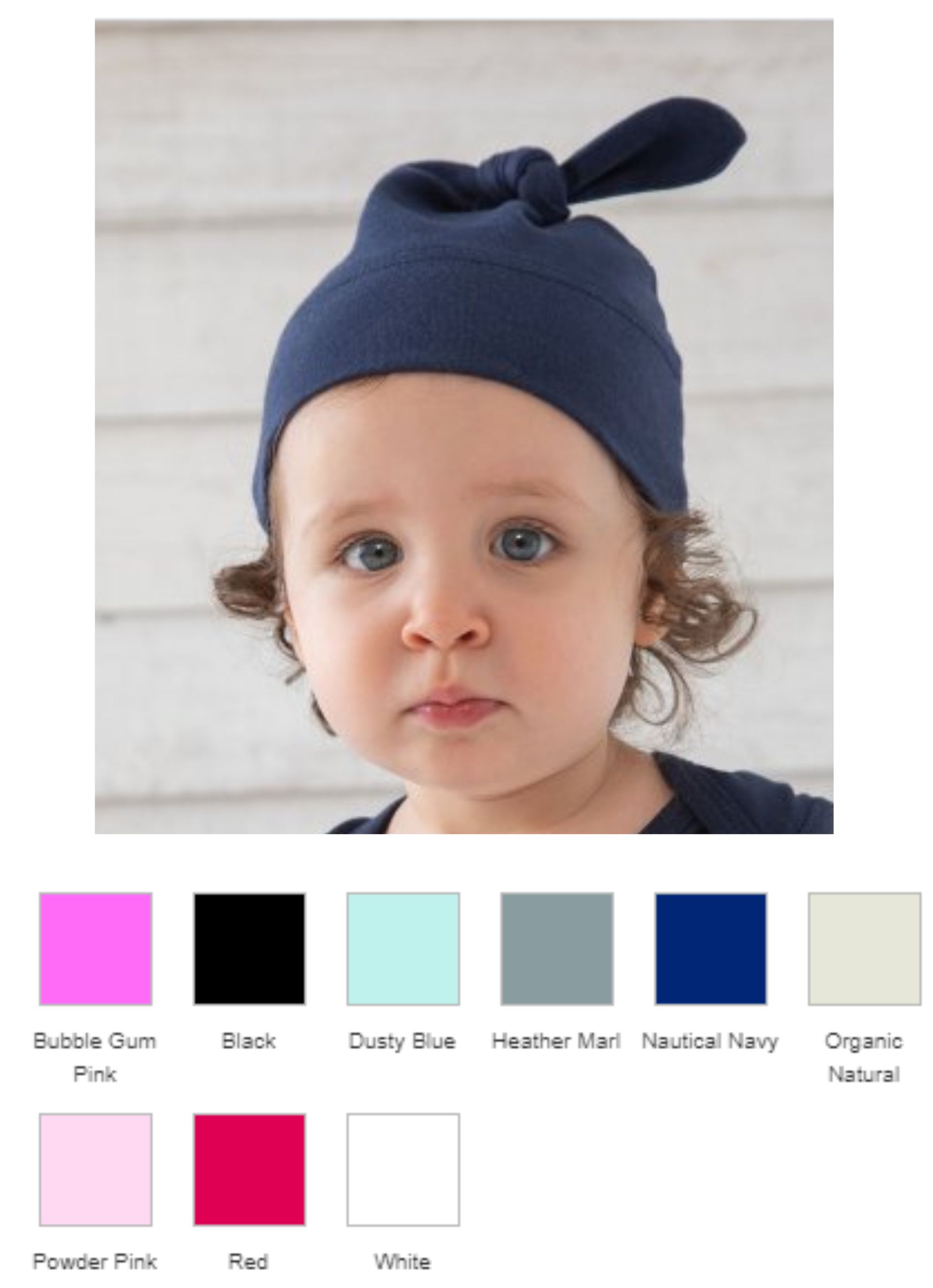 Babybugz BZ15 Baby Knotted Hat  Babybugz BZ15 Baby Knotted Hat